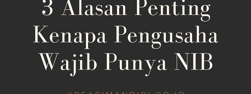 3 Alasan Penting Kenapa Pengusaha Wajib Punya NIB